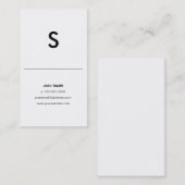 Modern gewoon Initiaal, persoonlijke kaart of bedr Visitekaartje (Voorkant / Achterkant)