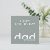 Modern gewoon pap design voor vaders dag kaart (Staand voorkant)