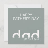 Modern gewoon pap design voor vaders dag kaart (Voorkant)