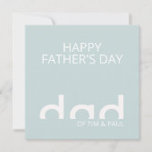 Modern gewoon pap design voor vaders dag kaart (Voorkant)