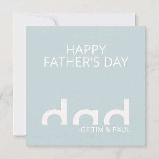 Modern gewoon pap design voor vaders dag kaart (Voorkant)