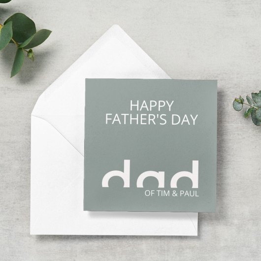 Modern gewoon pap design voor vaders dag kaart