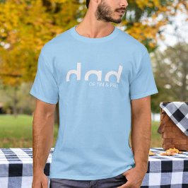 Modern gewoon pap Shirt met Kinder kindernamen