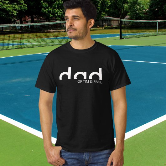 Modern gewoon pap Shirt met Kinder kindernamen