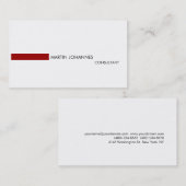 Modern gewoon stijlvol rood zwart Visitekaartje (Voorkant / Achterkant)