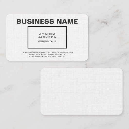 Modern gewoon trendy hedendaags minimalistisch ont visitekaartje (Voorkant / Achterkant)