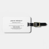 Modern gewoon wit, aantrekkelijk en stijlvol bagagelabel (Voorkant horizontaal)