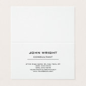 Modern gewoon wit, aantrekkelijk en stijlvol visitekaartje (Buitenkant ongevouwen)