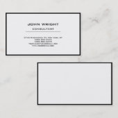 Modern gewoon wit, aantrekkelijk en stijlvol visitekaartje (Voorkant / Achterkant)