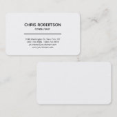 Modern gewoon wit aantrekkelijk minimalistisch visitekaartje (Voorkant / Achterkant)