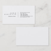 Modern gewoon wit aantrekkelijk Visitekaartje (Voorkant / Achterkant)