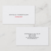 Modern gewoon wit Visitekaartje (Voorkant / Achterkant)