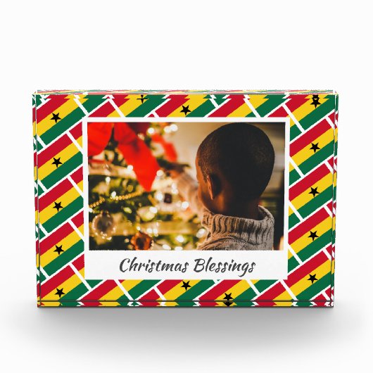 Modern GHANA FLAG Kerstmis Fotoblokken (Voorkant)