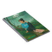 Modern Ghibli Style Customizable Quote and Name Notitieboek (Rechterzijde)