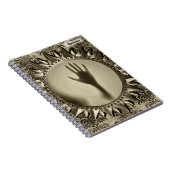 Modern Ghost Hand Reflection - Scary Bronze Mirror Notitieboek (Rechterzijde)