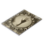 Modern Ghost Hand Reflection - Scary Bronze Mirror Notitieboek (Linkerzijde)
