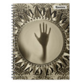 Modern Ghost Hand Reflection - Scary Bronze Mirror Notitieboek (Voorkant)
