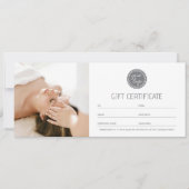 Modern Gift Certificate Custom Photos Logo Card (Voorkant)