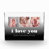 Modern Gift for Dad Photo Block Fotoblokken (Voorkant)