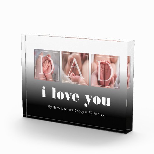 Modern Gift for Dad Photo Block Fotoblokken (Rechts)