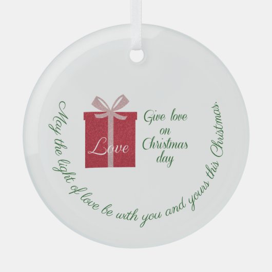 Modern Gift of Love for Kerstmis Ornament (Voorkant)
