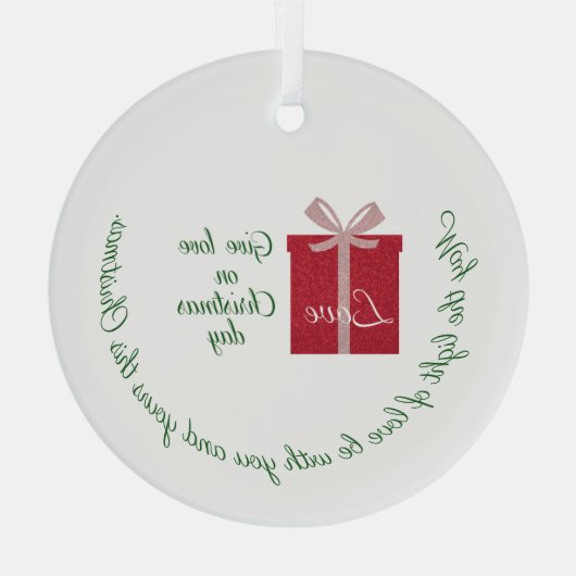 Modern Gift of Love for Kerstmis Ornament (Achterkant)