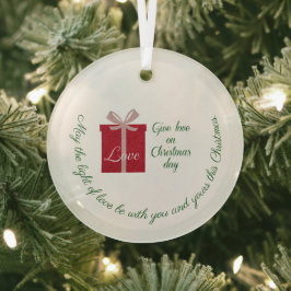 Modern Gift of Love for Kerstmis Ornament