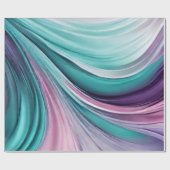 Modern Gift Wrapping-Paarse en Blauwgroen- Cadeaupapier (Vlak)