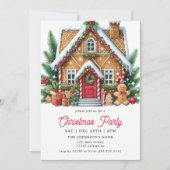 Modern Gingerbread House Kerstfeest Kaart (Voorkant)