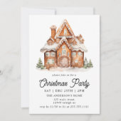 Modern Gingerbread House Kerstfeest Kaart (Voorkant)