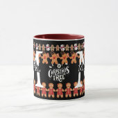 Modern Gingerbread Monogram Kerstvakantie Mok (Midden)