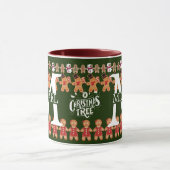 Modern Gingerbread Monogram Kerstvakantie Mok (Midden)