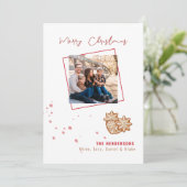 Modern Gingerbrood Familie FotoKerstmis (Staand voorkant)