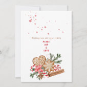 Modern Gingerbrood Familie FotoKerstmis (Achterkant)