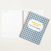 Modern Gingham Blue Mama's Little Builder Personal Planner (Display)