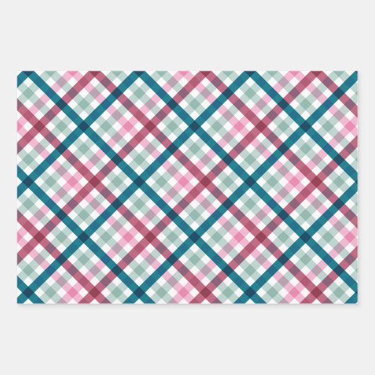 Modern Gingham Gift Inpakpapier Vel (Voorkant)