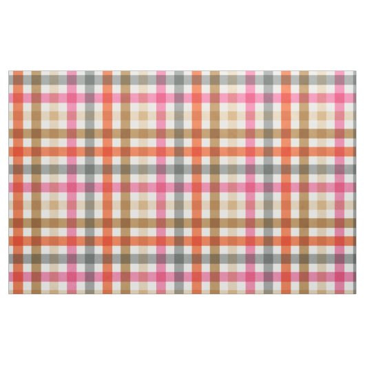 Modern Gingham Herfst Pattern Stof (Fat Quarter)