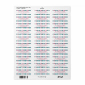 Modern Gingham Holiday Kaart retouradres Etiket (Full Sheet)