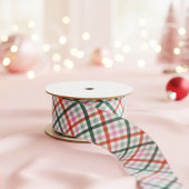 Modern Gingham Holiday Satijnen Lint