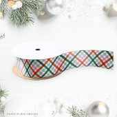 Modern Gingham Holiday Satijnen Lint