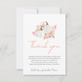 Modern Gingham Little Pumpkin Baby shower Bedankkaart (Voorkant)