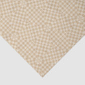 Modern Gingham-patroon - beige tissuepapier (Detail)