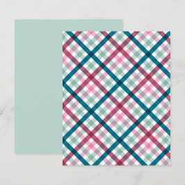 Modern Gingham Turquoise Magenta Roze Patroon Scra