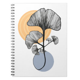 Modern Ginkgo-blad Botanisch Notitieboek