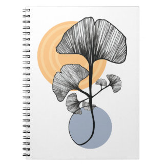 Modern Ginkgo-blad Botanisch Notitieboek