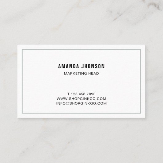 Modern Ginkgo Leaf Visitekaartje (Achterkant)