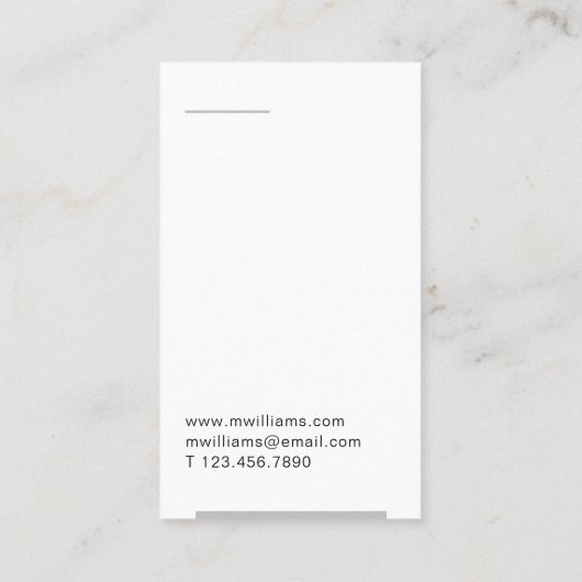 Modern Ginkgo Leaf Visitekaartje (Achterkant)