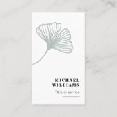 Modern Ginkgo Leaf Visitekaartje (Voorkant)