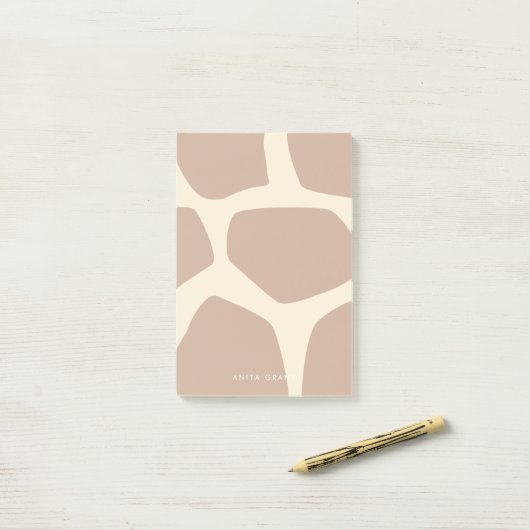 Modern girakepatroon post-it® notes (Op bureau)