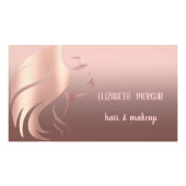 Modern Girl Face Silhouette, Makeup Foto Afdruk (Voorkant)